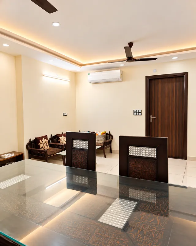 Dining and lounge area with air conditioning